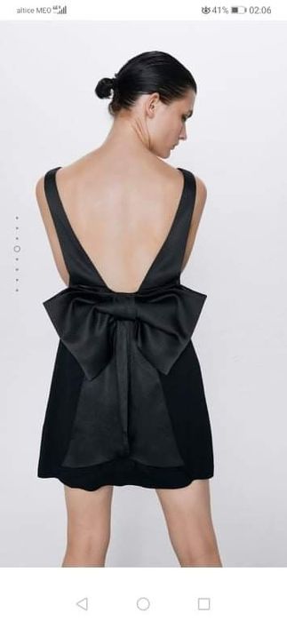 Vestido zara com laço Novo