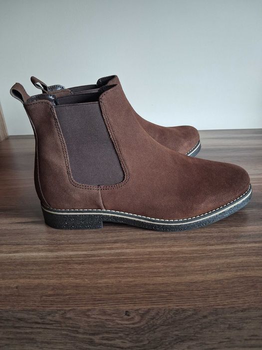 Buty męskie typu chelsea brązowe włoskie marki Parrotto
