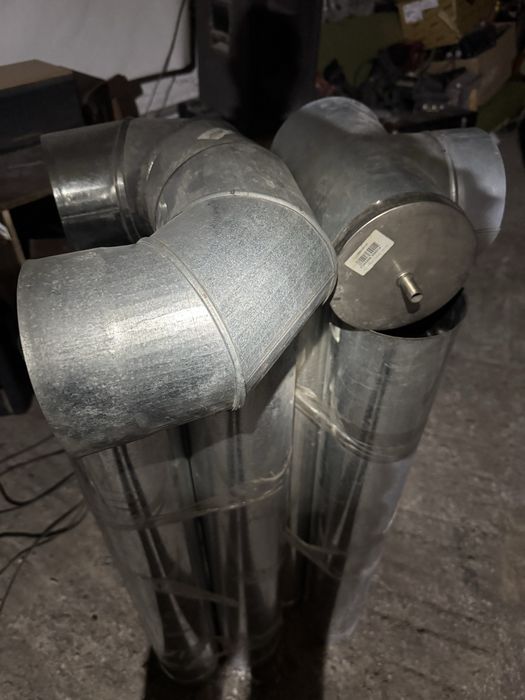 Комплект димоходу ,Труба 140мм 6метрів оцинк. Новий