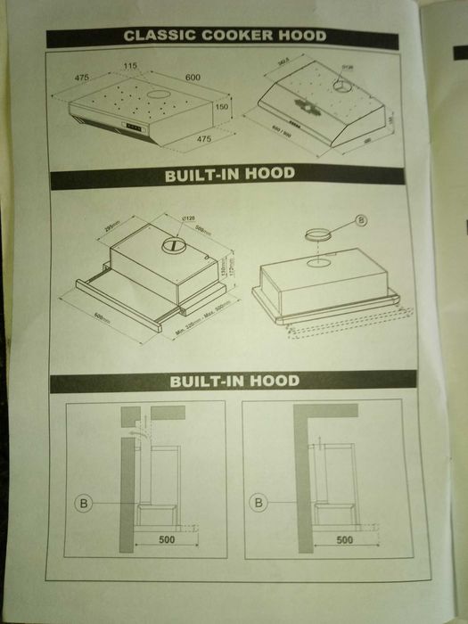Вытяжка кухонная Borgio Турция. Новая.