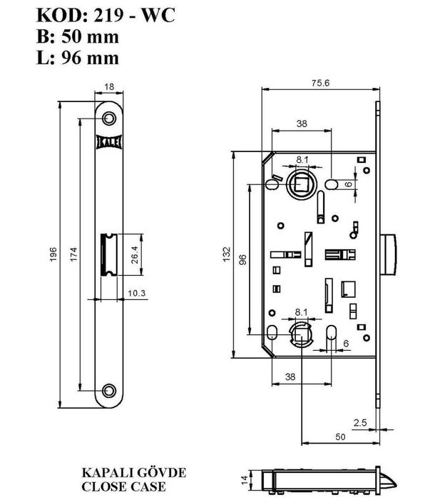 Замок межкомнатный KALE 219 качество
