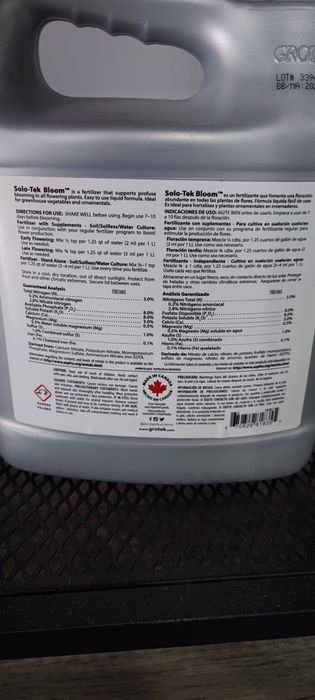 Kit Fertilizantes Grotek Solo-Tek Grow/Bloom 4L