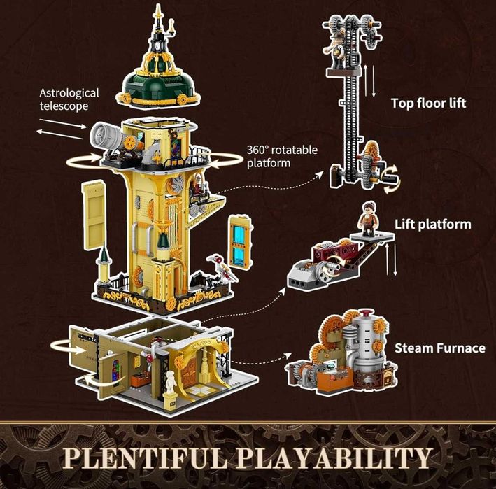 LEGO Com LED Steampunk Tower Lumibricks