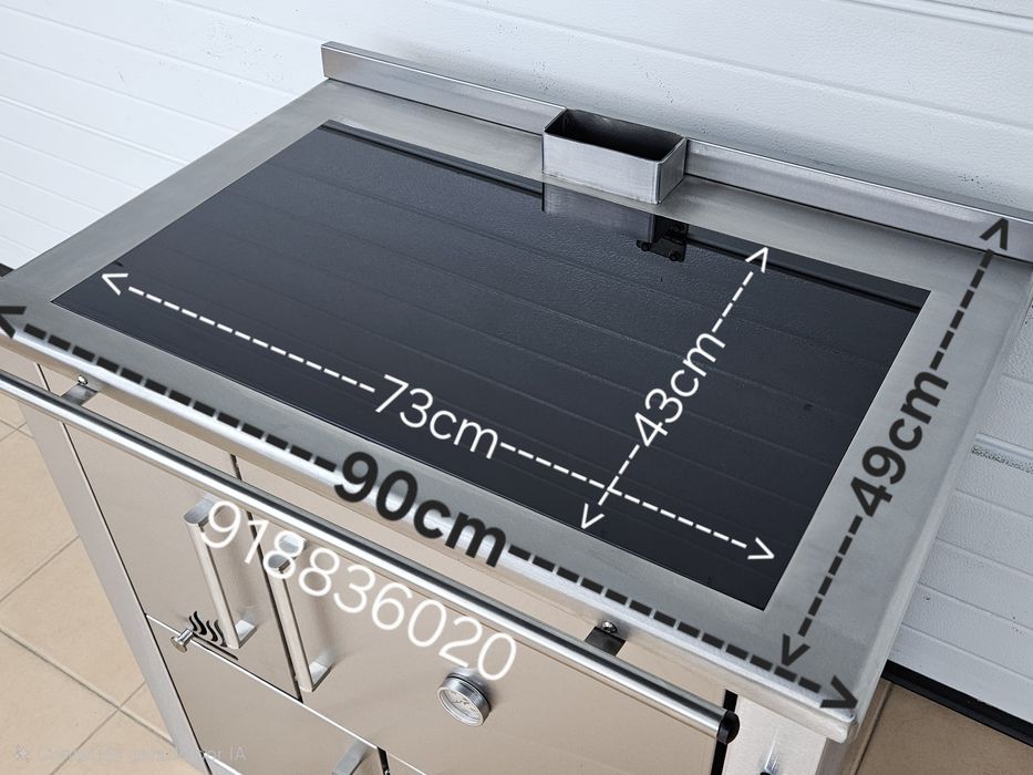 Fogão Lenha INOX Vitroceramica - NOVOS  - Fabricado em Portugal