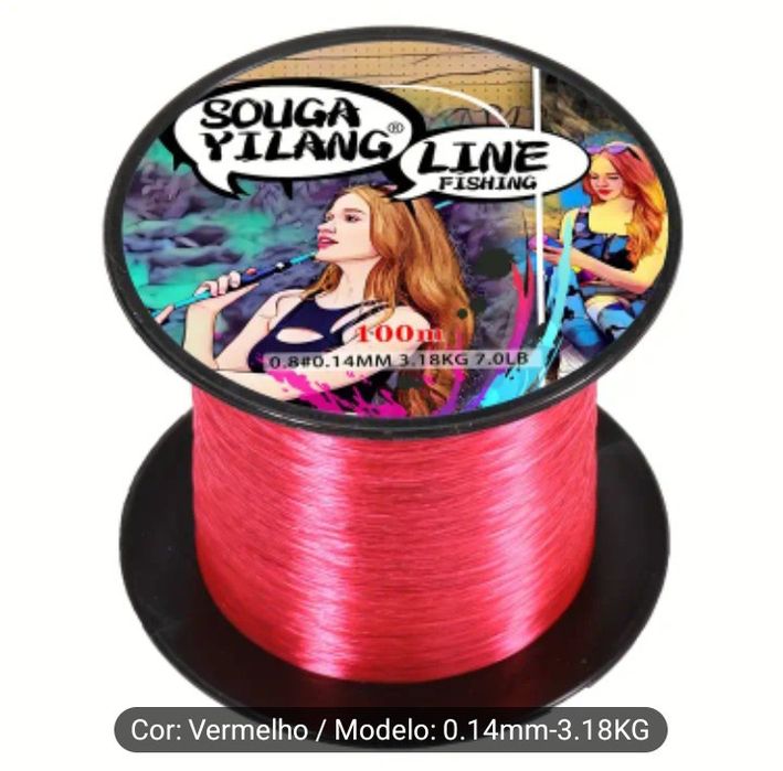 Linha de Pesca de Nylon 100 metros