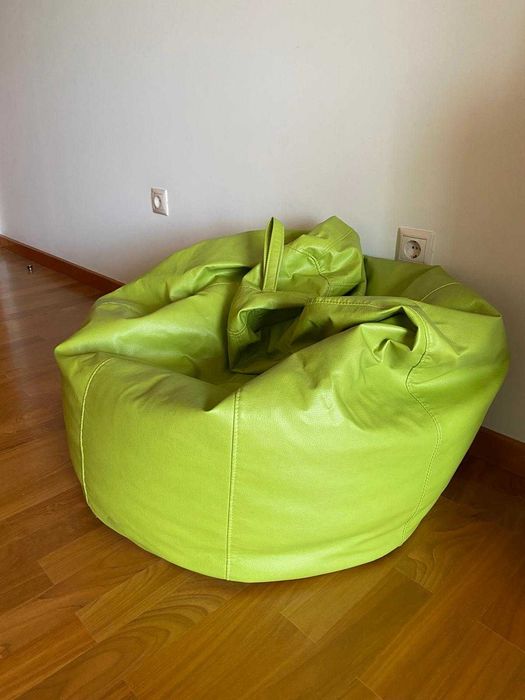 Pufe verde, cor lima