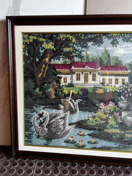 Gobelino (Tapeçaria) Romântica em Tear Jacquard – Emoldurado