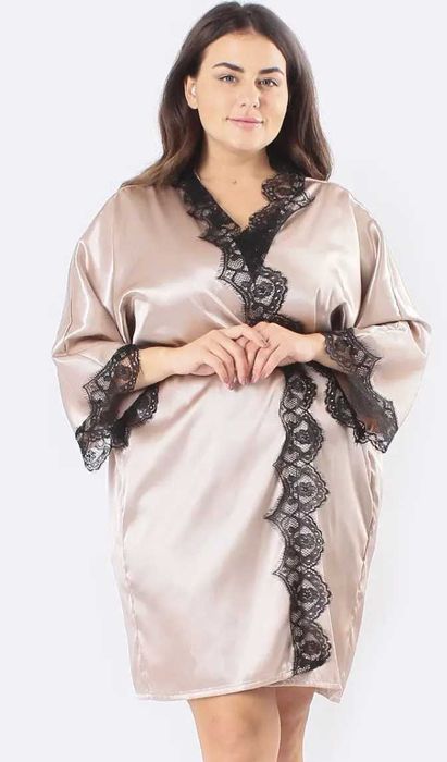 Жіночій домашній шовковий халат 42/44/46/48/50/52/54/56