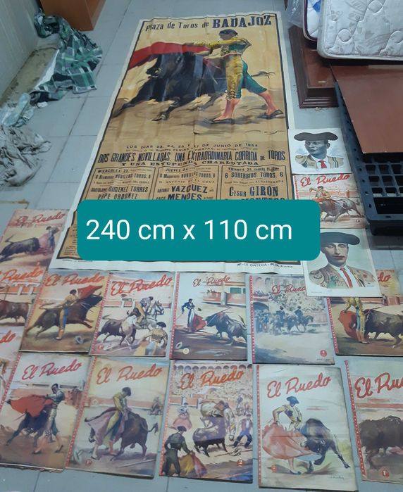 Raridades sobre Tauromaquia - Cartaz gigante e Revistas