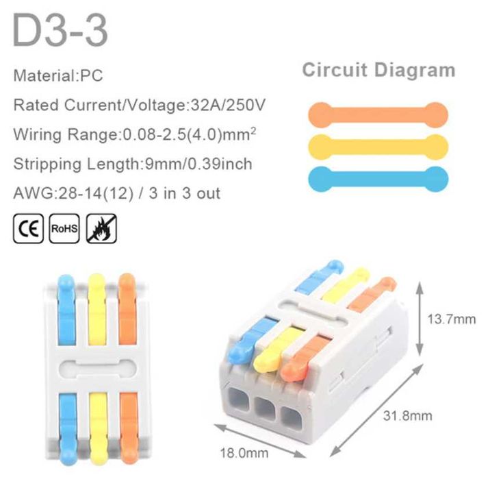 набір клем швидкого монтажу