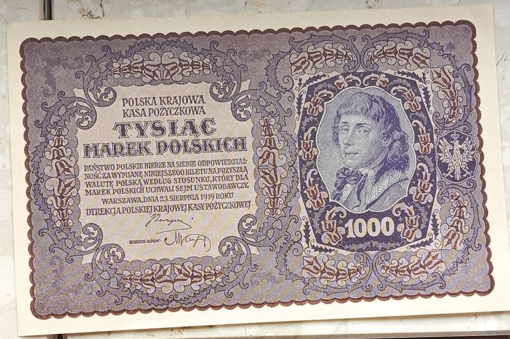 1000 marek Polskich 1919 UNC