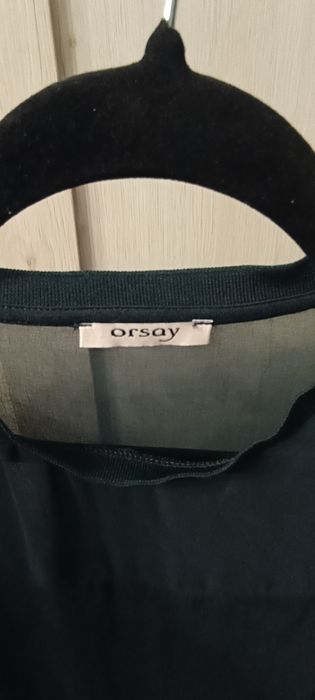 Bluzka z tiulem, szmaragdowa. Orsay. Używana