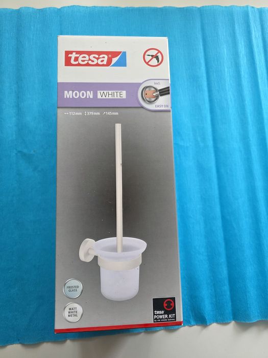 Szczotka WC TESA MOON Biała bez wiercenia