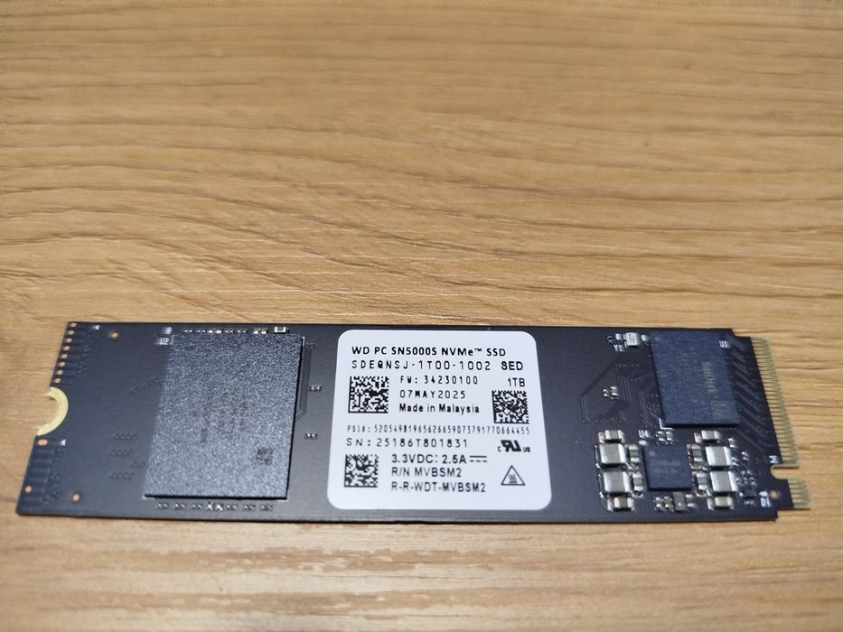 Dysk Twardy Ssd NVME 1 TB. WD