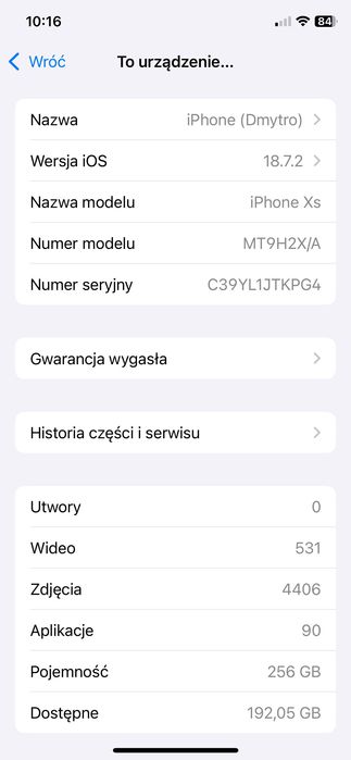 Apple IPhone XS 256GB Idealny stan