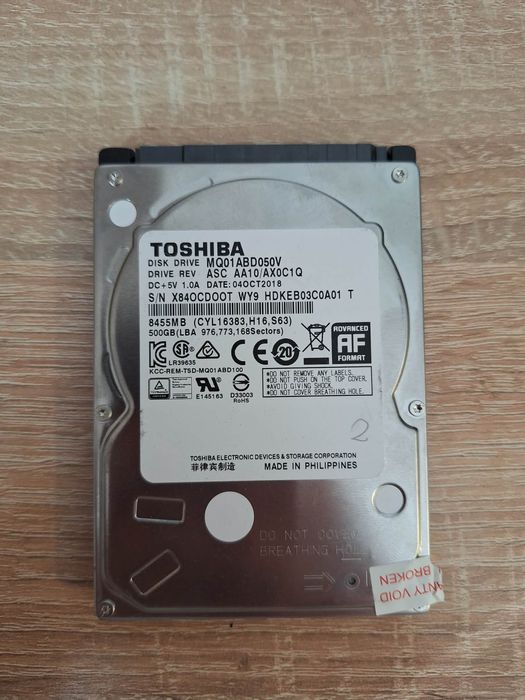 Dysk twardy 500gb 2.5”