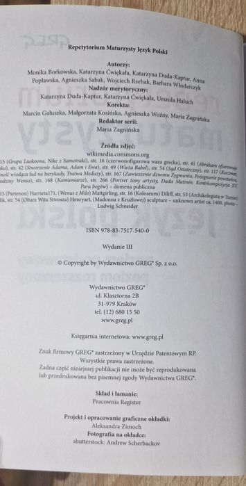 Repetytorium maturzysty język polski p. podstawowy i rozszerzony