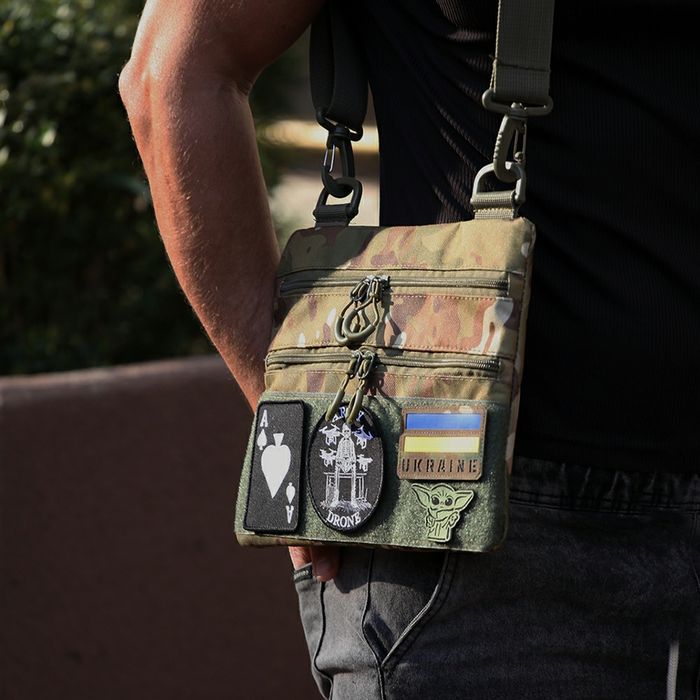 Сумка планшет с кобурой / сумка тактическая мультикам мужская