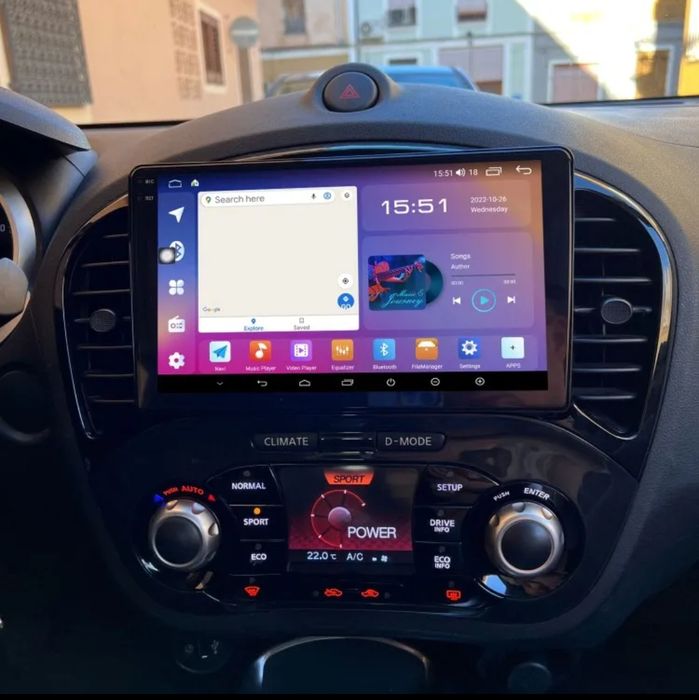 Rádio Android 14 com GPS Nissan Juke (Artigo Novo)