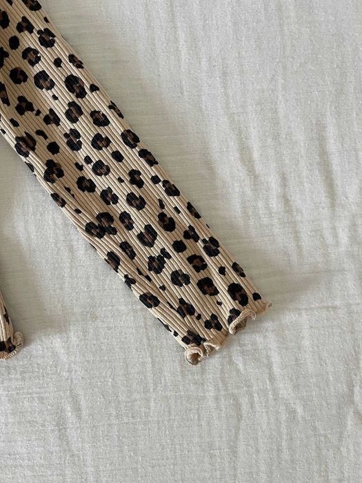 Camisola Kiabi de gola alta canelada com padrão leopardo, 3 anos