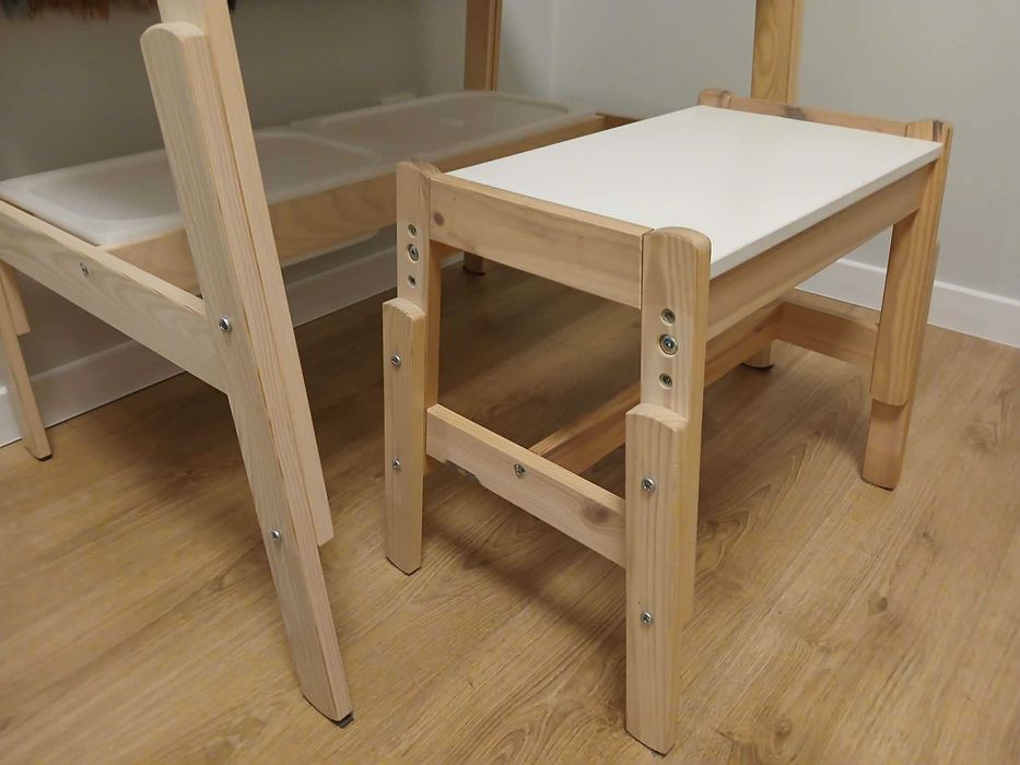 IKEA Flisat biurko dziecięce regulowane + ławka + Trofast