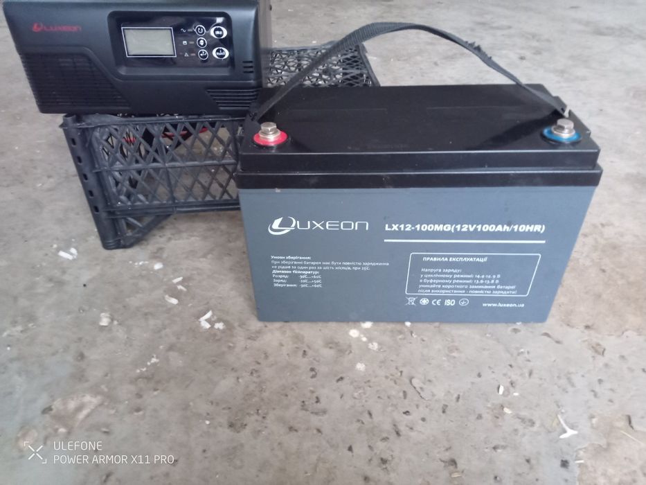 ДБЖ Luxeon UPS-500ZR + аккумулятор Luxeon 100 А.ч.