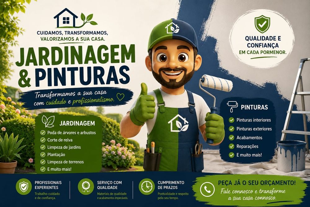 Jardinagem & Pinturas | Serviço Profissional e Rápido