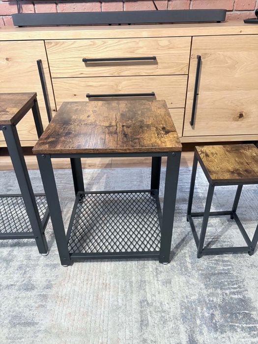 Komplet stolikow rustykalnych