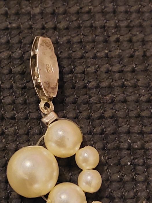 Naszyjnik CHOKER vintage perełki | SREBRO próby 835 | Stan idealny!