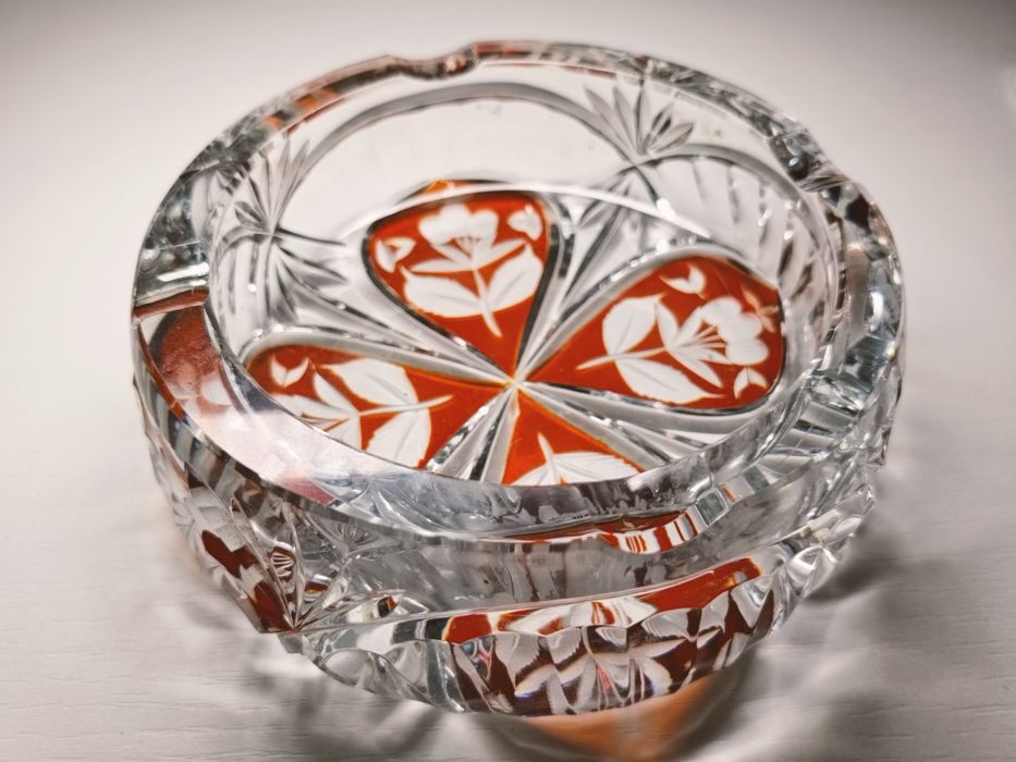 Kryształowa popielnica Huta Julia