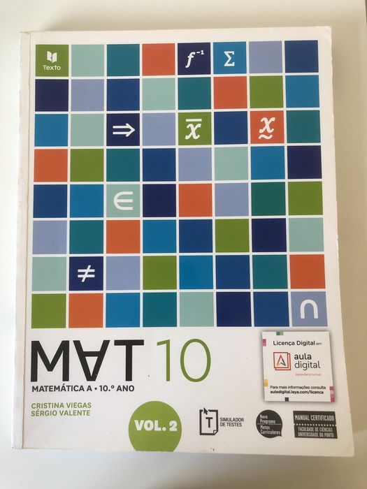 Mat 10°ano volume 2 - manual de matemática