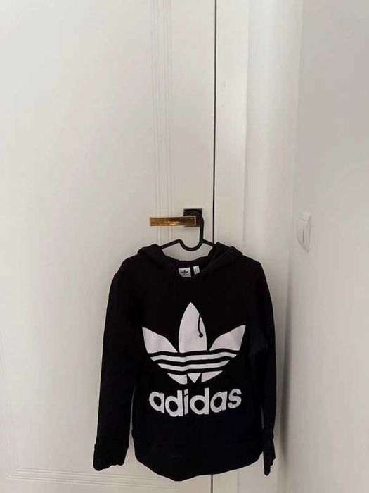 Czarna bluza z kapturem Adidas damska rozmiar S