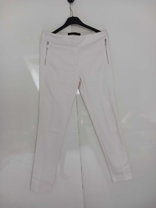 Śmietankowe eleganckie spodnie Zara XS 34