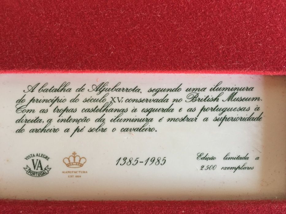 Duas gravuras em porcelana Vista Alegre - edição limitada