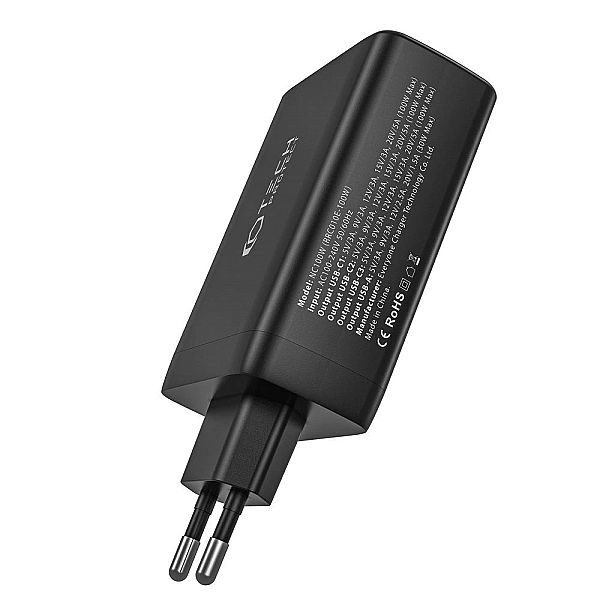 Ładowarka Tech-Protect NC100W-GAN sieciowa GaN 3x USB-C PD 100W / USB-