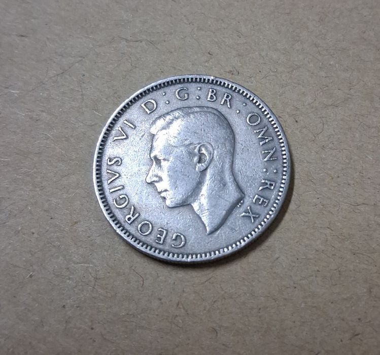 Moeda antiga Inglesa One Shilling 1948