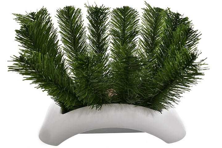 Podkład doniczka floret kompozycja sztuczne kwiaty wazon liście liść