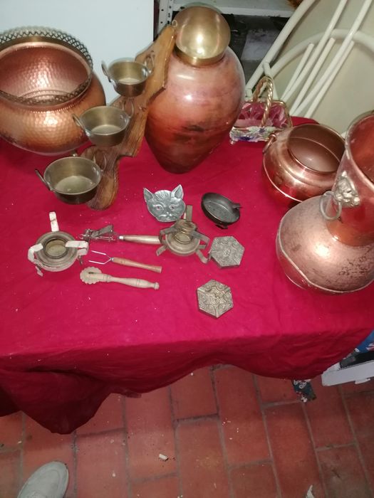 Pote em cobre  e latão