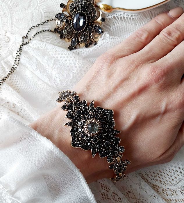 Bransoletka vintage,  złocona.