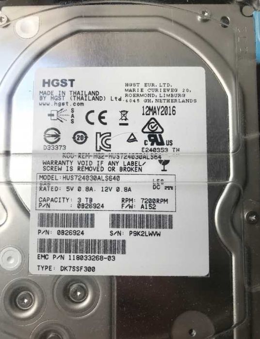 Dysk HGST Ultrastar 7K4000 3TB SAS