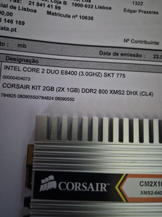 DDR2 2Gb 2x1Gb Corsair