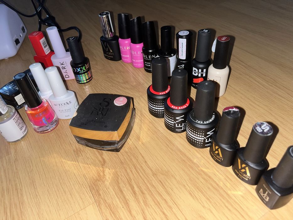 Набір для манікюру, лампа, фрезер, матеріали, база, топ, кольори