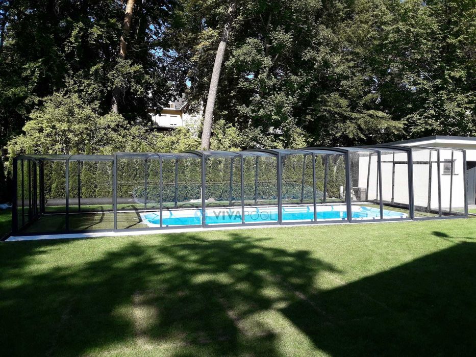 Zadaszenie basenu wysokie CASABLANCA XL 12,83x5,00x2,50 poliwęglan