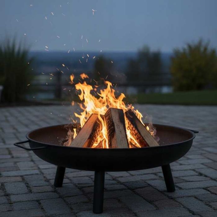 Palenisko ogrodowe 58 cm stalowe grill ognisko na taras duże