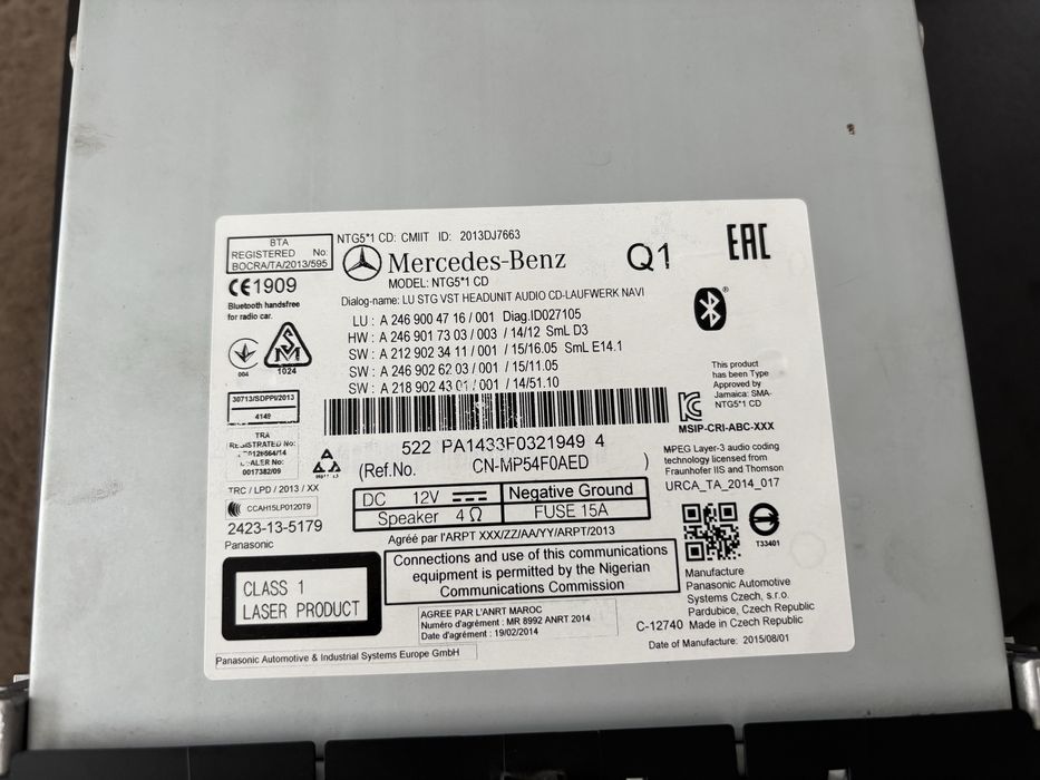 Mercedes radio nawigacja NTG5*1 CD