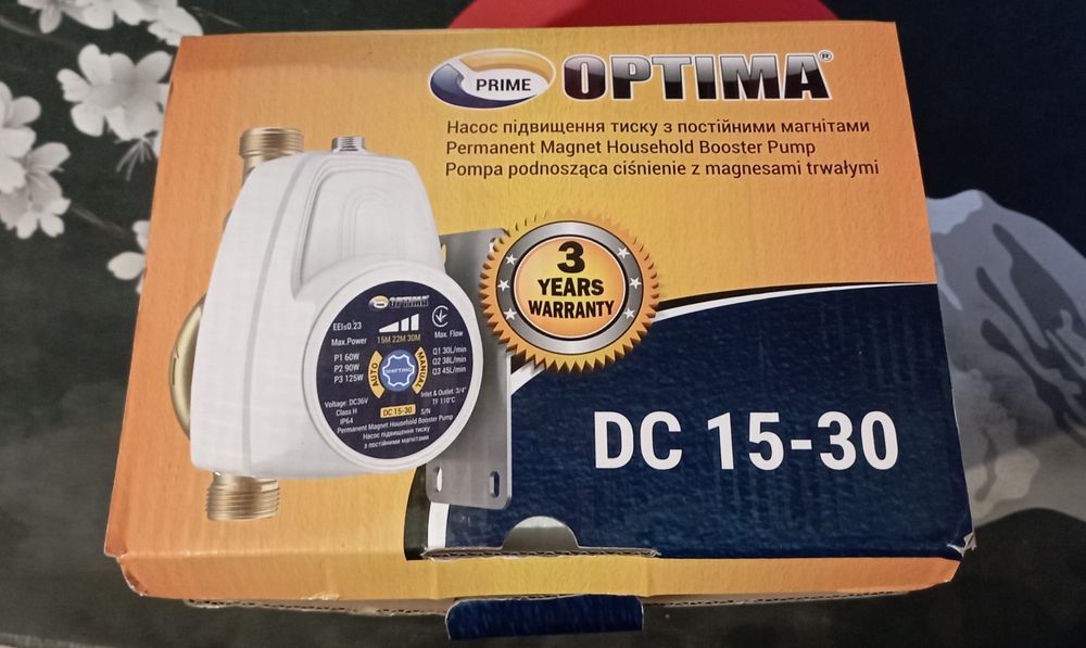 Насос  для  повышения давления Optima Prime DC 15-30 AUTO