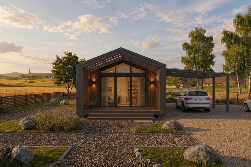Nowoczesny Dom Modułowy 42,75 m² – DOSTĘPNY OD RĘKI.