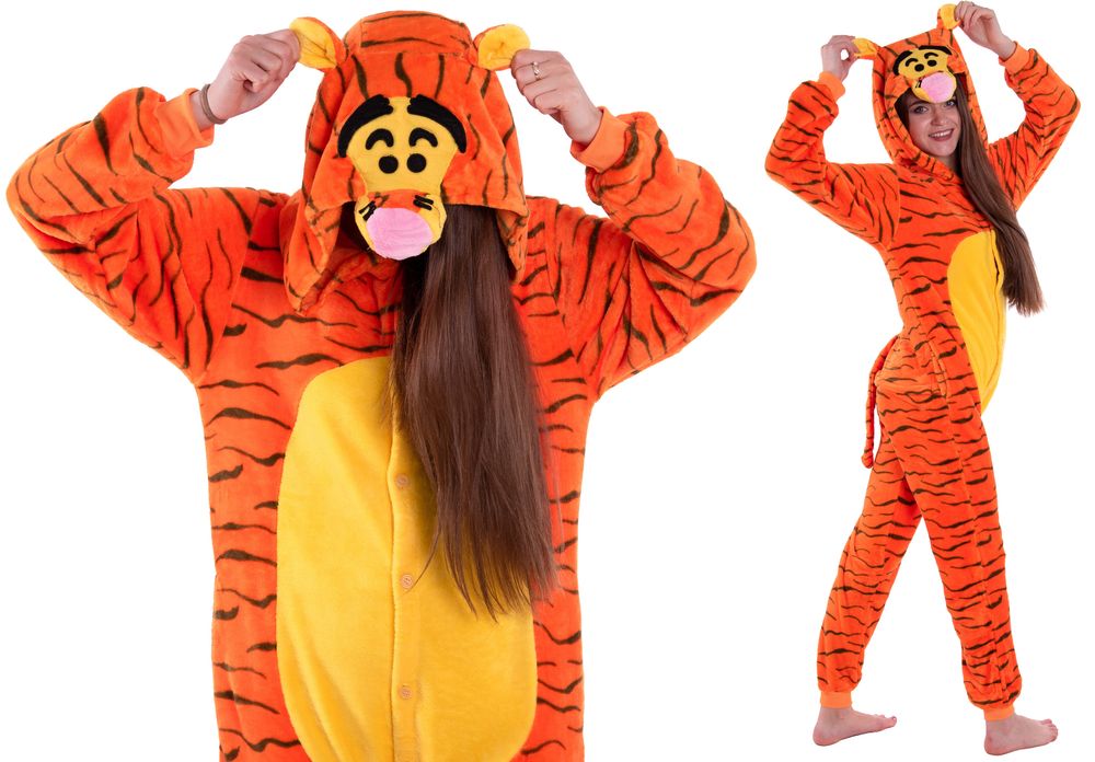 Piżama Kigurumi Kombinezon Przebranie Tygrysek S 146-154 cm