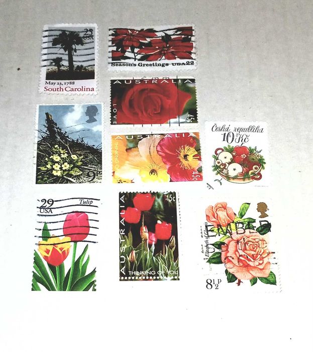 ГАШЕНЫЕ марки рубрика ФЛОРА