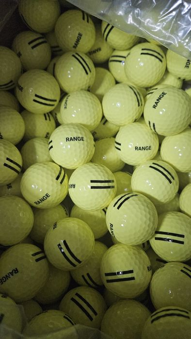 100szt. Pilki golfowe range Nowe żółte